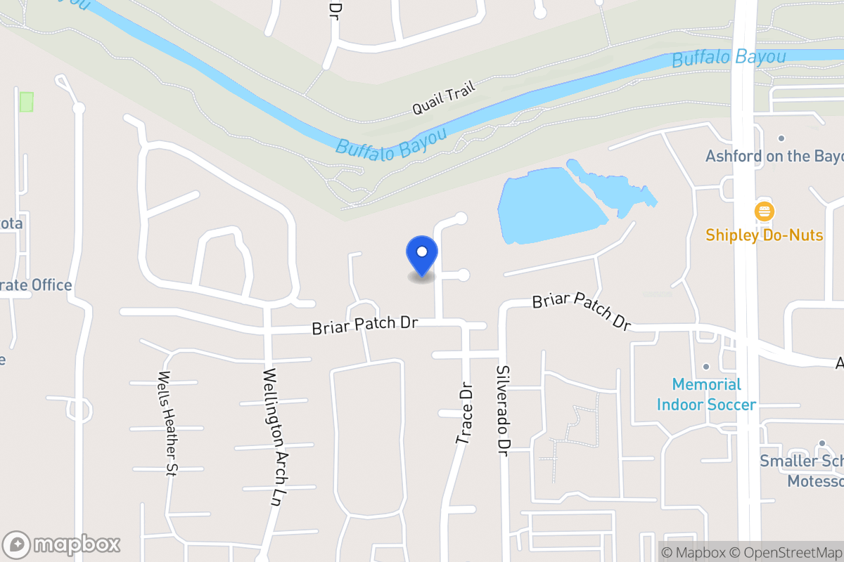 Map of 1242 Trace Dr, Houston