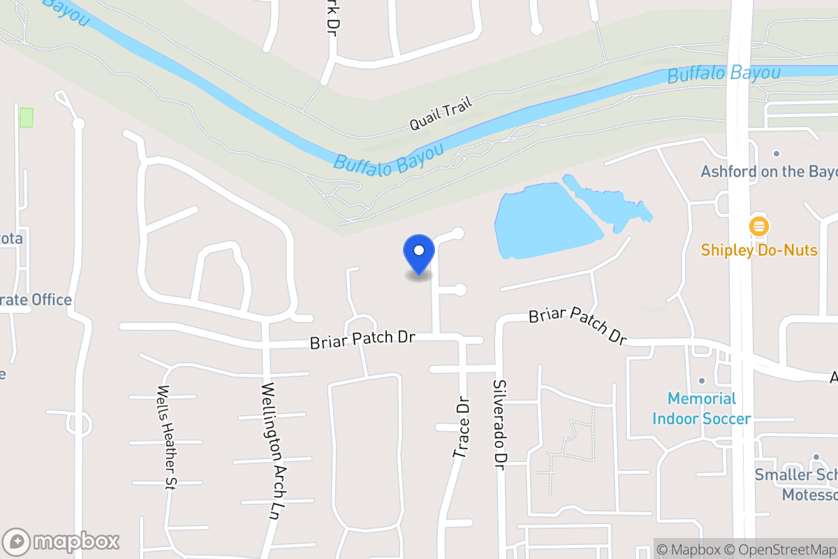Map of 1238 Trace Dr, Houston