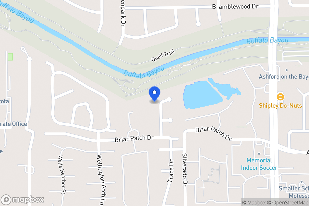 Map of 1226 Trace Dr, Houston