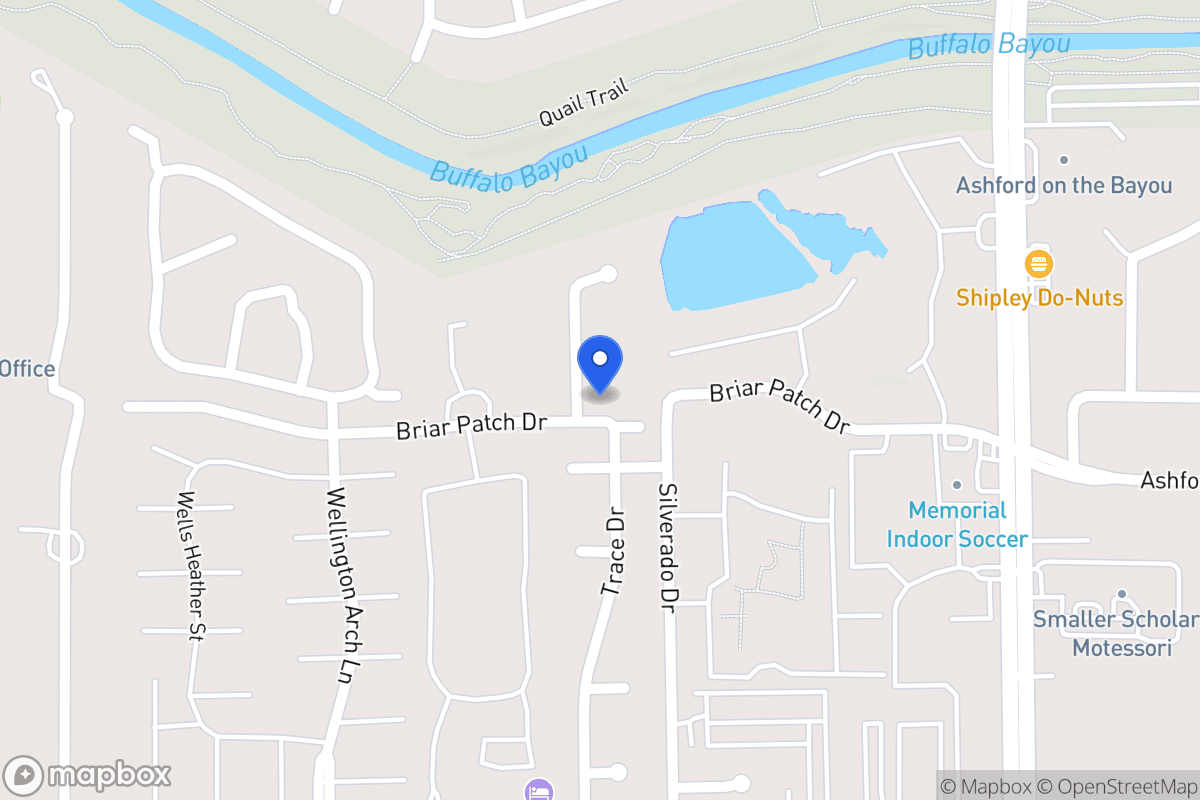 Map of 1251 Trace Dr, Houston