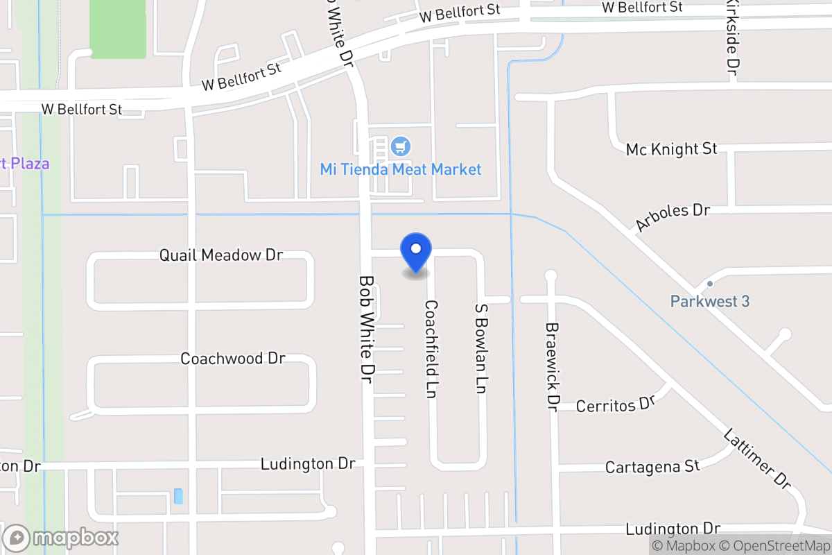 Map of 11506 Coachfield Ln, Houston