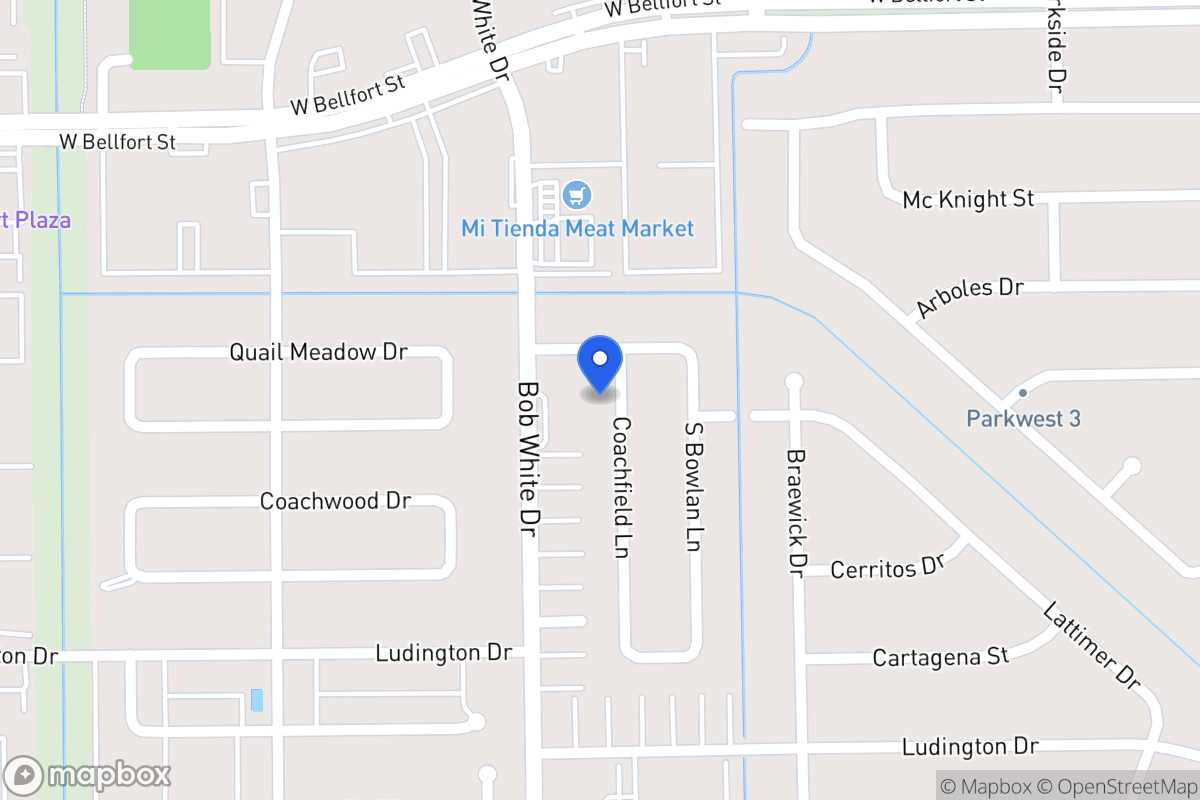 Map of 11510 Coachfield Ln, Houston