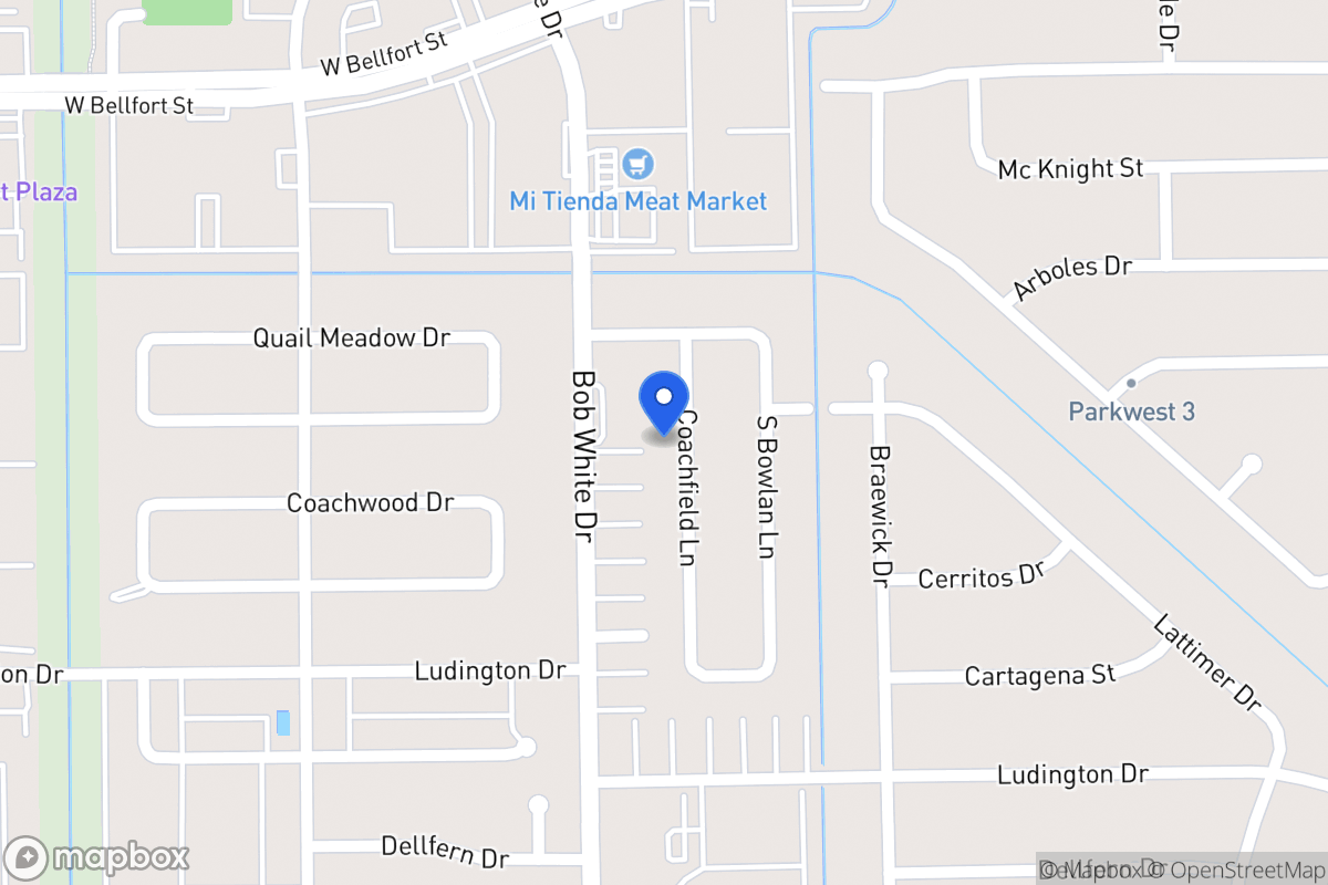 Map of 11606 Coachfield Ln, Houston