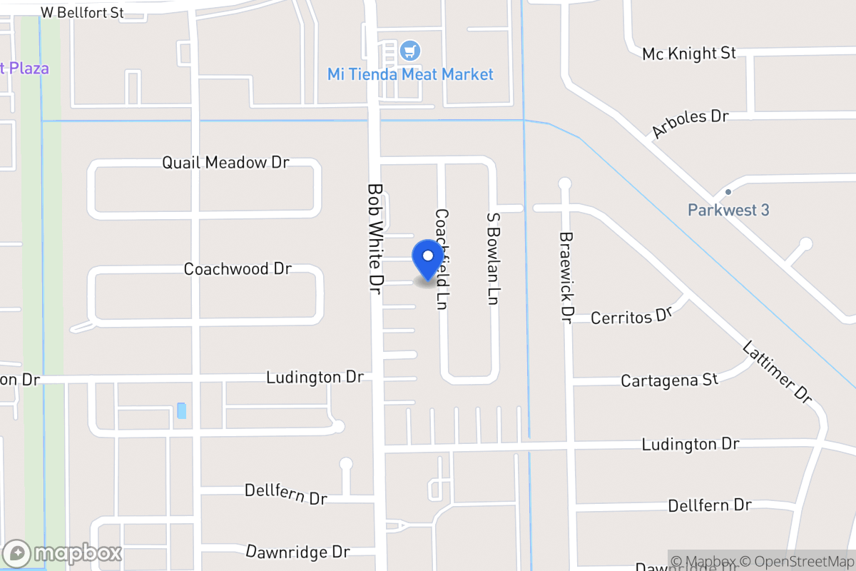 Map of 11626 Coachfield Ln, Houston