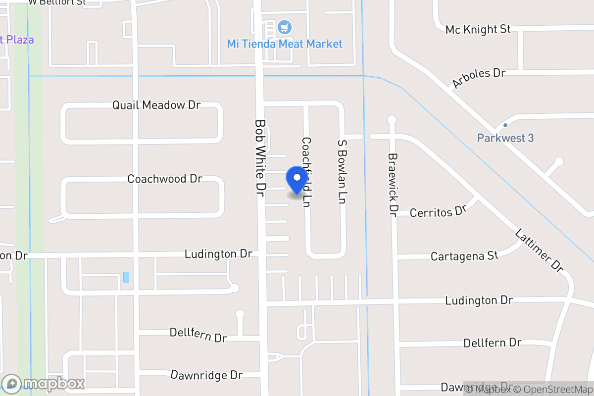 Map of 11630 Coachfield Ln, Houston