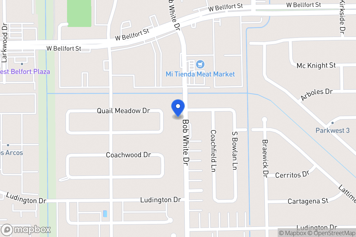 Map of 11606 Bob White Dr, Houston