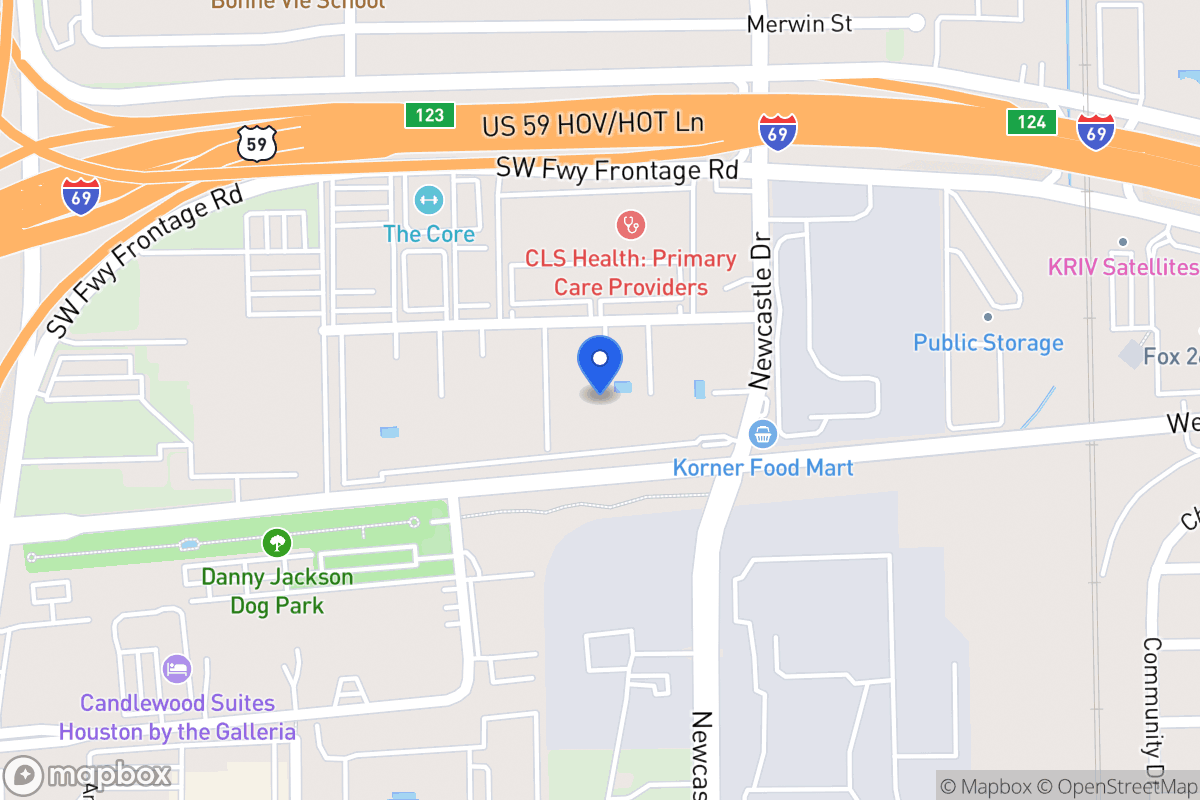 Map of 4649 Wild Indigo St, Houston