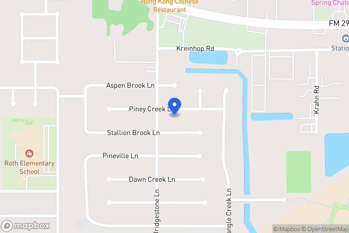 Map of 4311 Piney Creek Ln, Spring