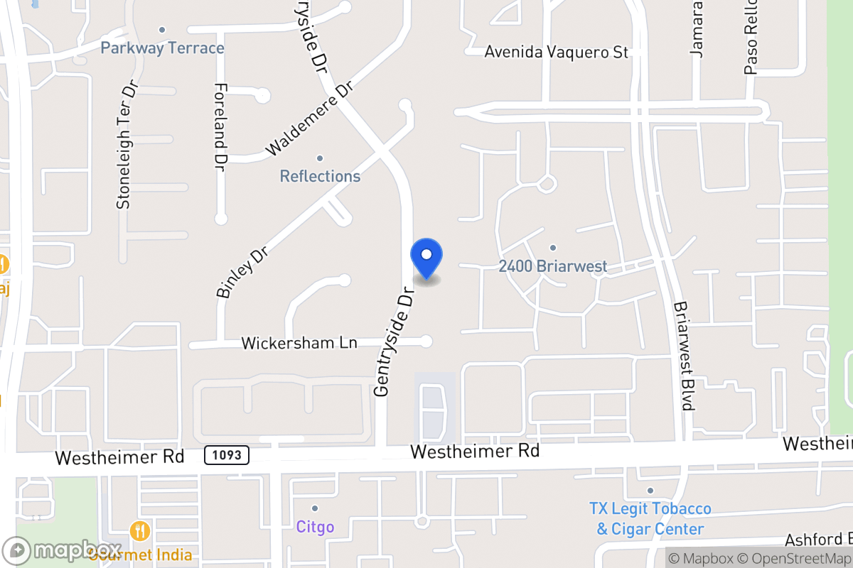 Map of 2335 Gentryside Dr, Houston