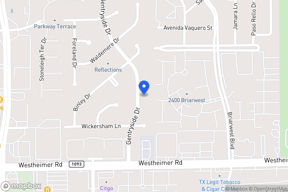 Map of 2327 Gentryside Dr, Houston