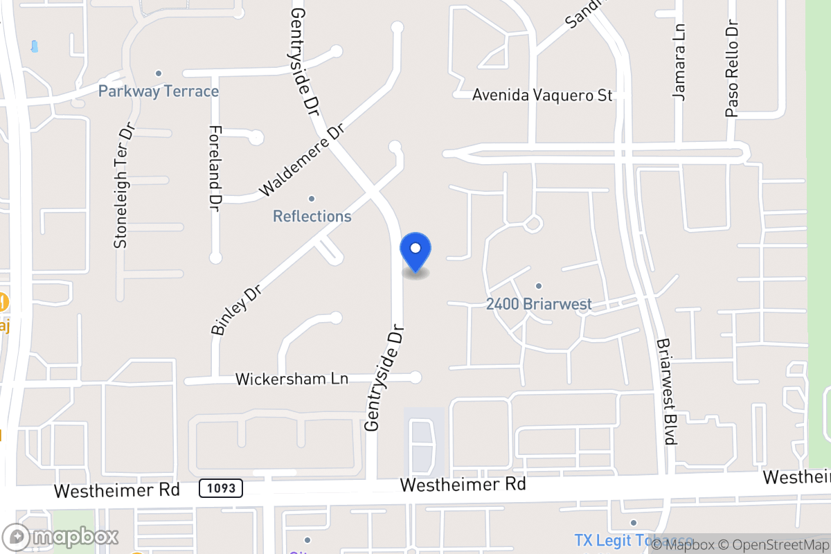 Map of 2323 Gentryside Dr, Houston
