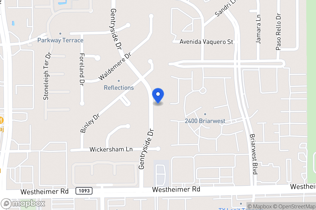 Map of 2319 Gentryside Dr, Houston