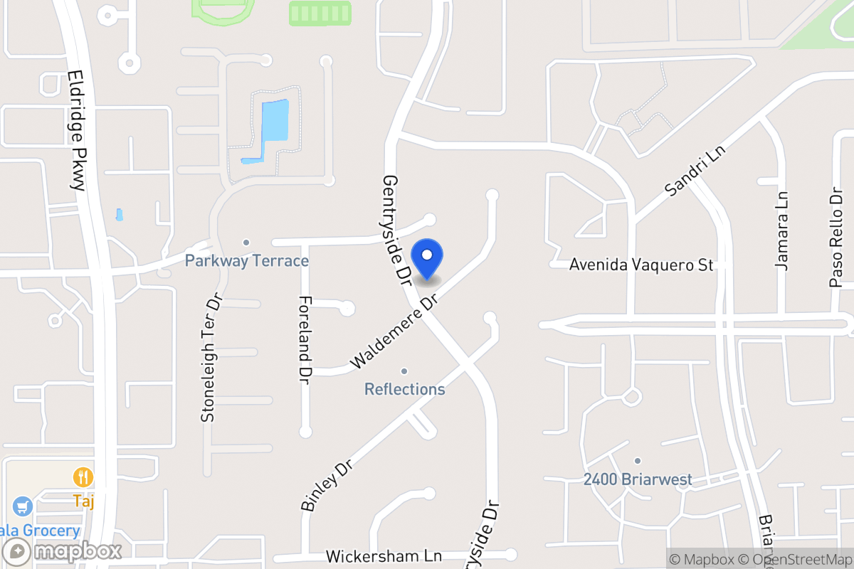 Map of 2211 Gentryside Dr, Houston