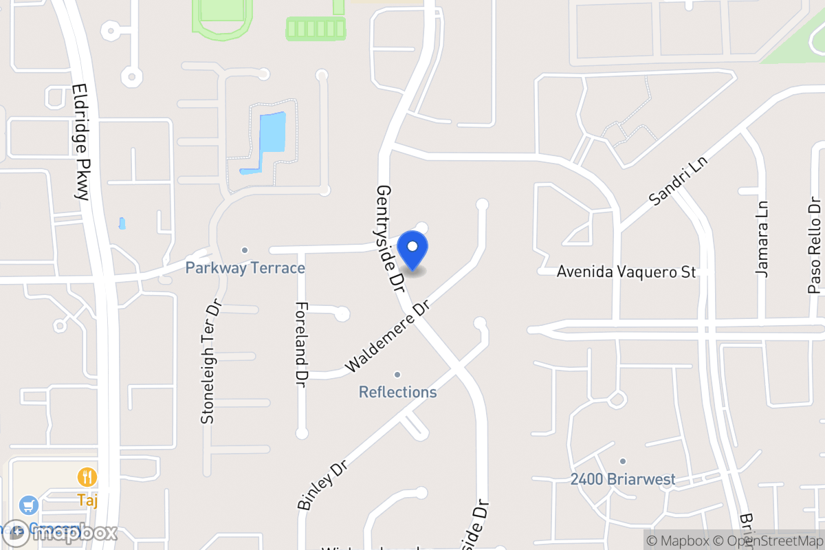 Map of 2207 Gentryside Dr, Houston