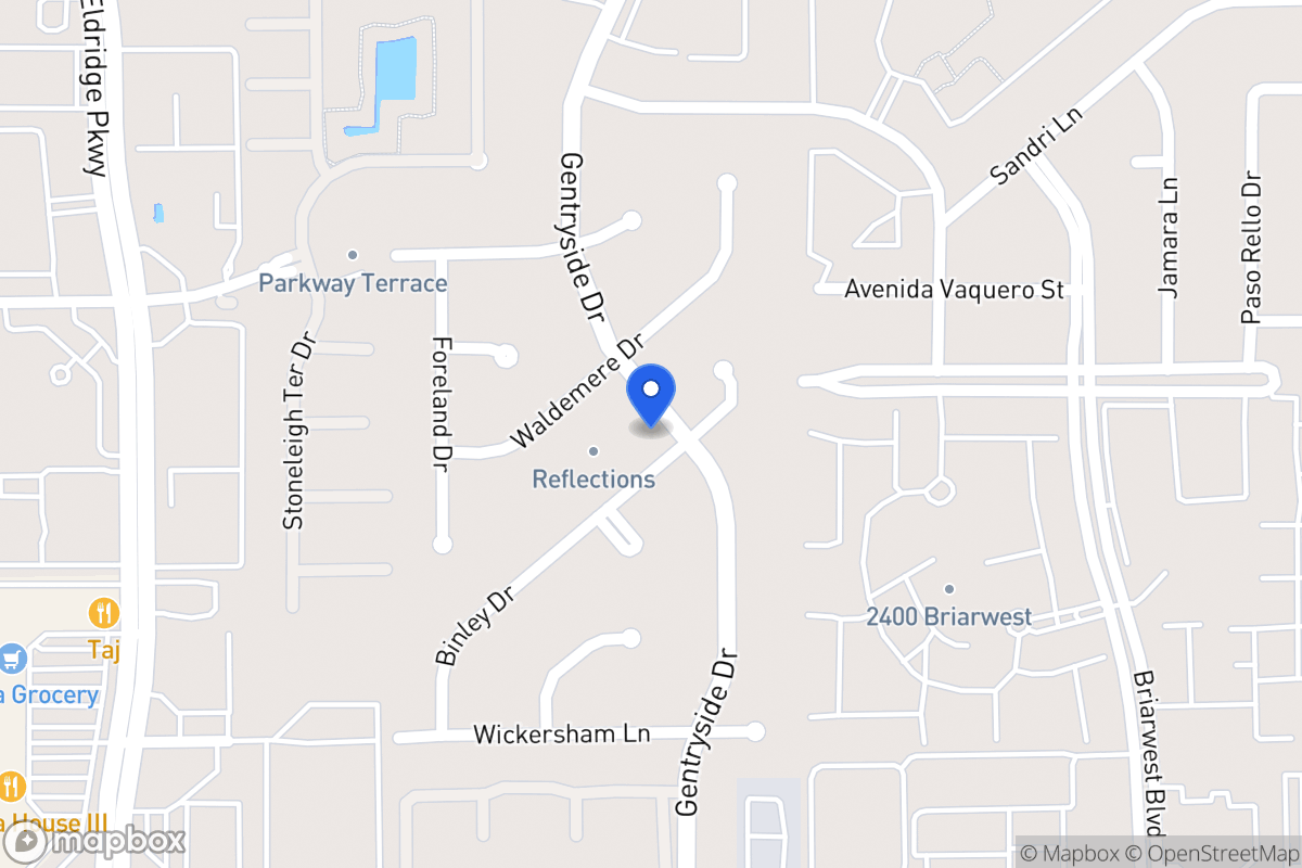 Map of 2302 Binley Dr, Houston