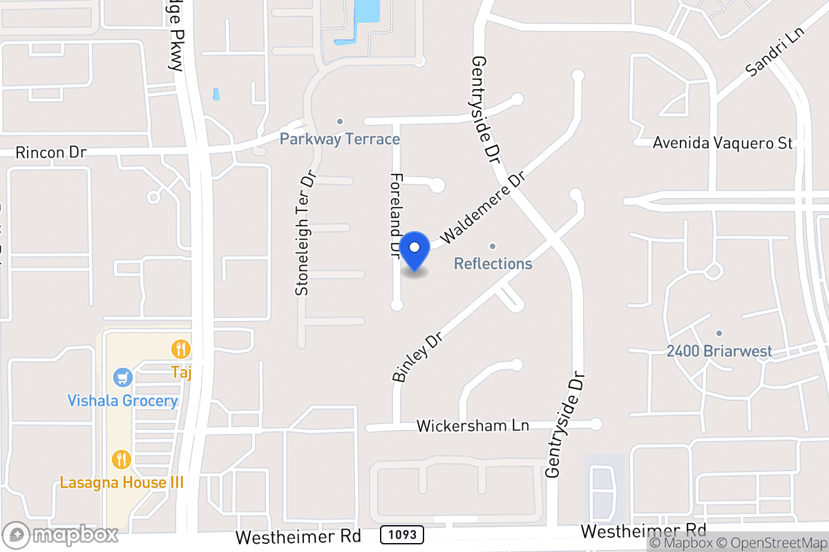 Map of 2239 Foreland Dr, Houston