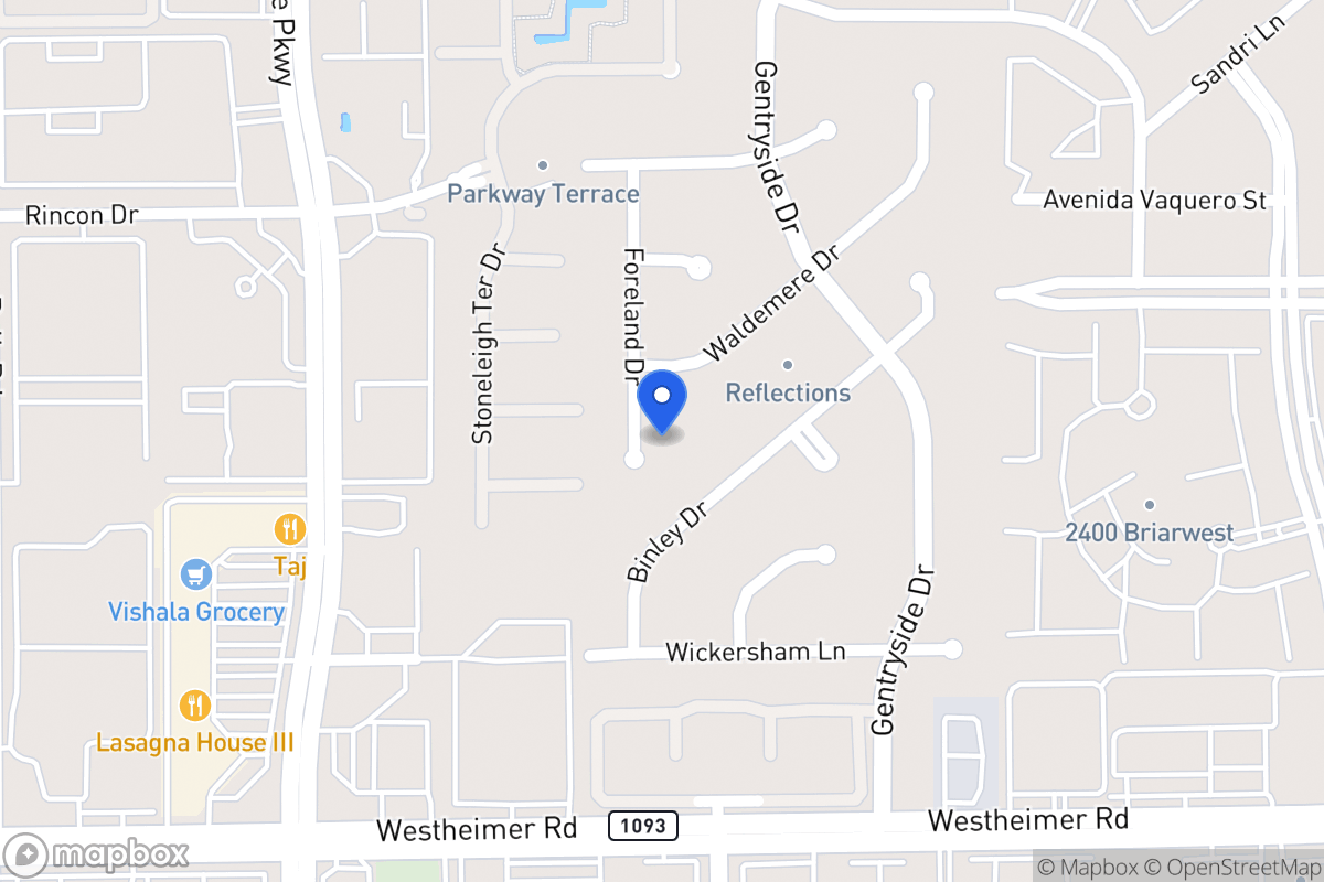 Map of 2243 Foreland Dr, Houston