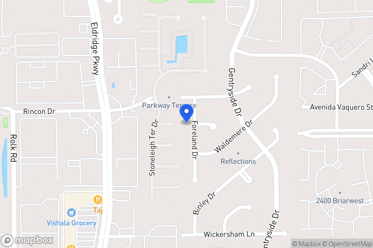 Map of 2214 Foreland Dr, Houston