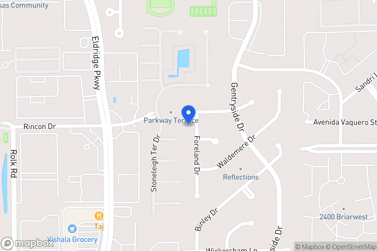 Map of 2206 Foreland Dr, Houston
