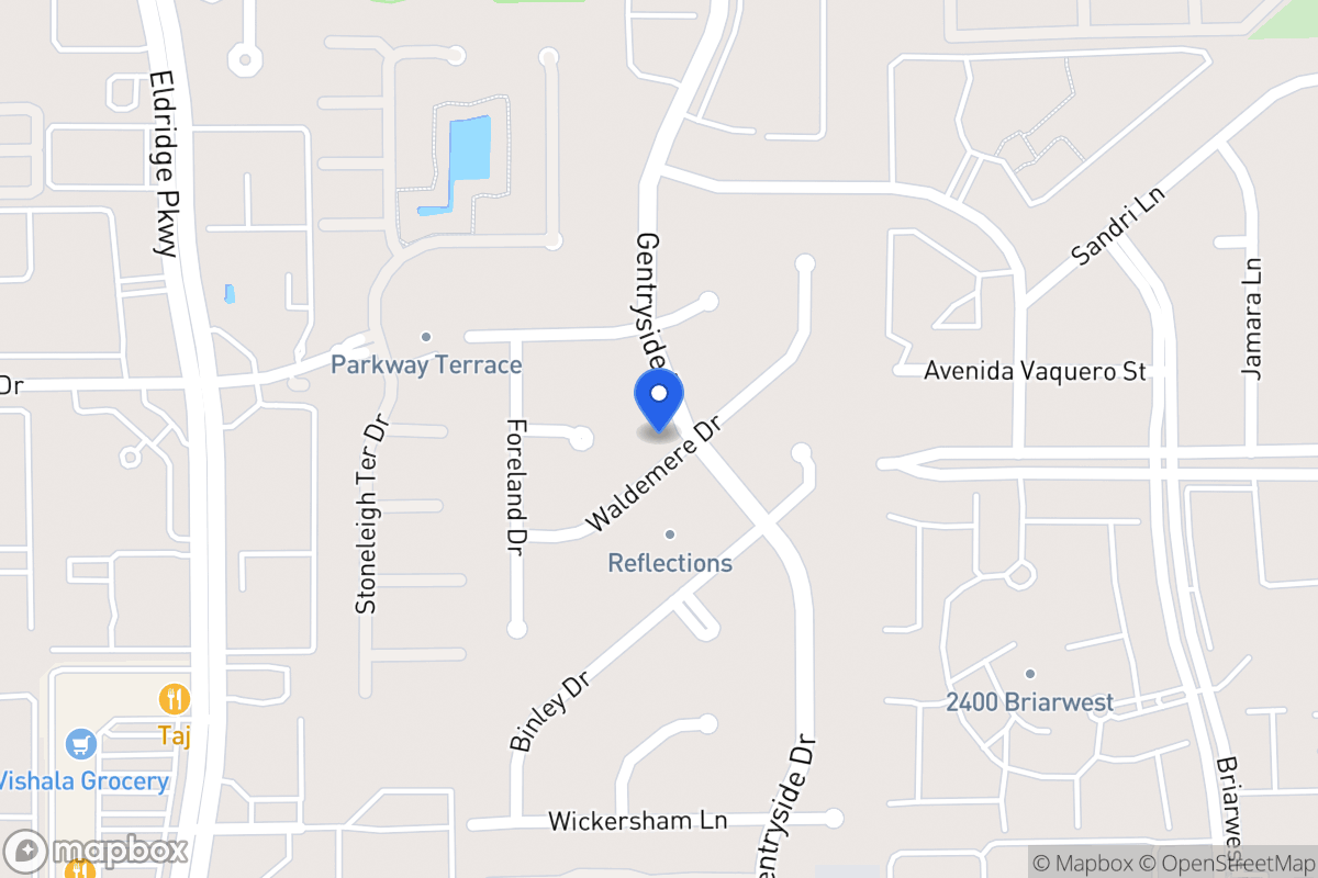 Map of 2214 Gentryside Dr, Houston