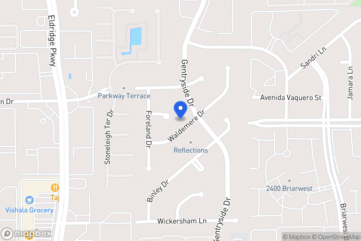 Map of 13110 Waldemere Dr, Houston