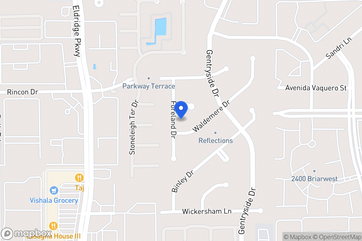 Map of 2223 Foreland Dr, Houston