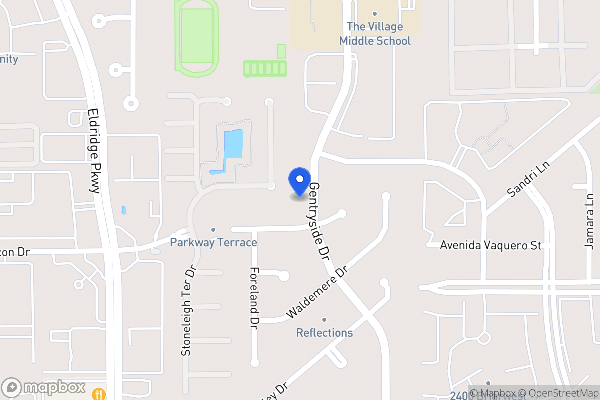 Map of 2142 Gentryside Dr, Houston