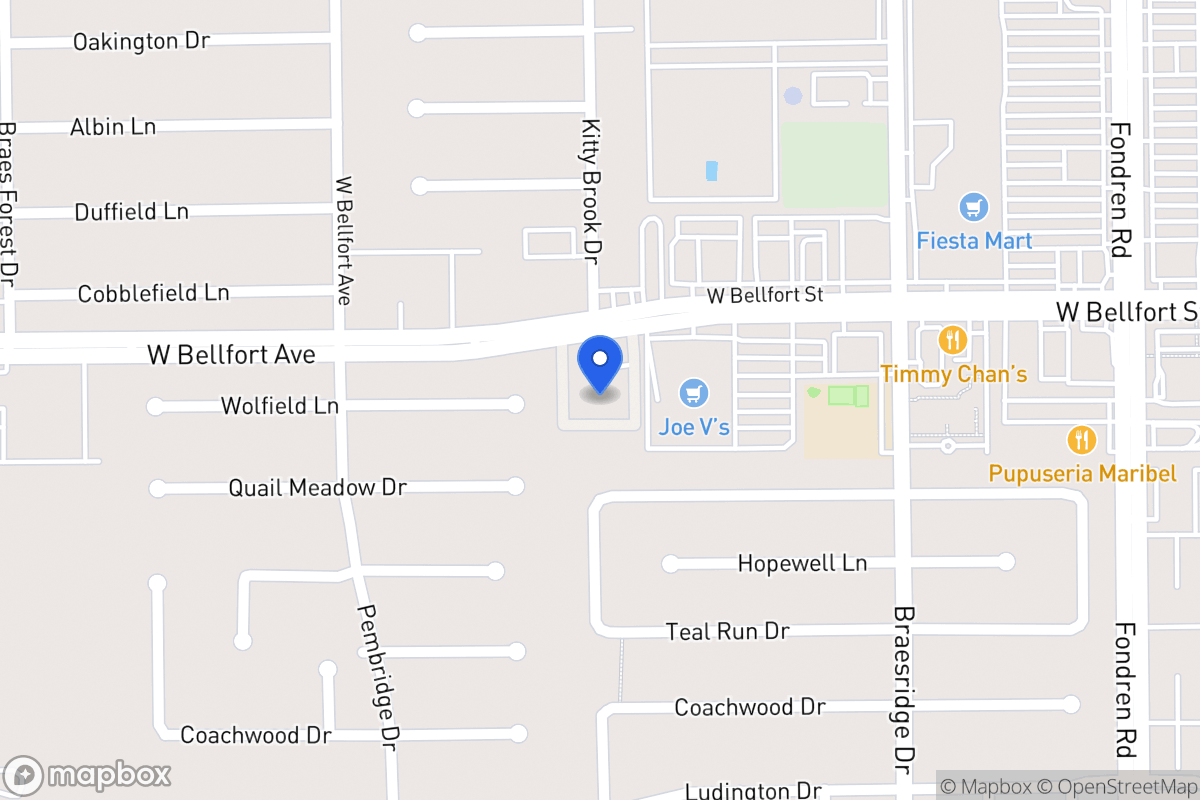 Map of W 7809 Bellfort St, Houston