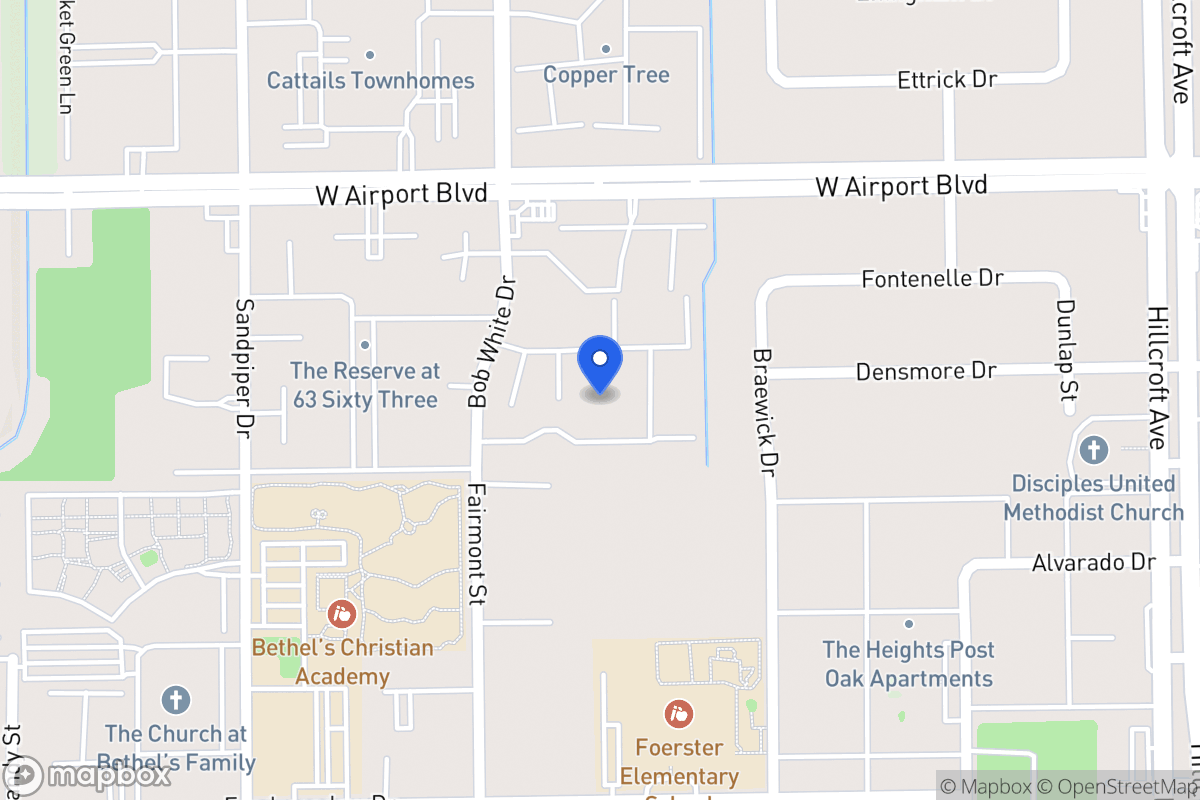 Map of 12345 Bob White Dr, Houston