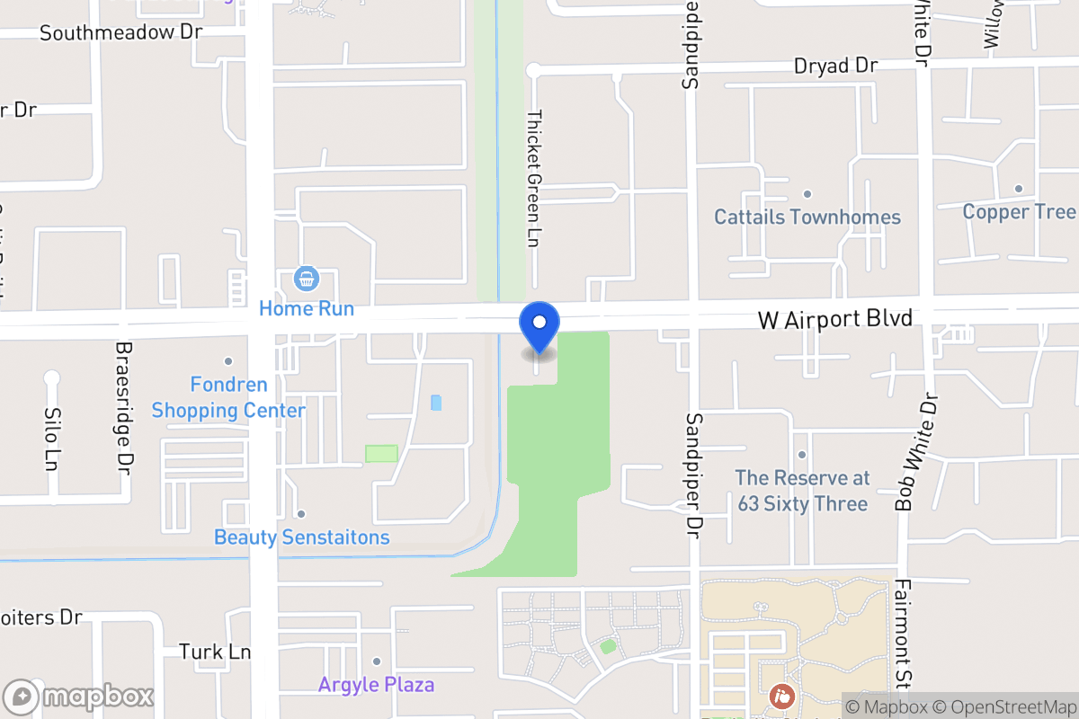 Map of W 6475 Airport Blvd, Houston