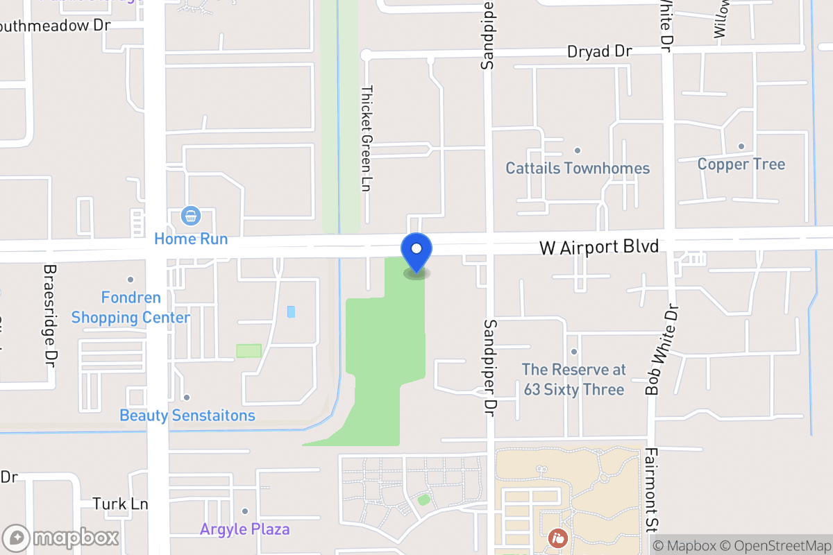 Map of W Airport Blvd, Houston