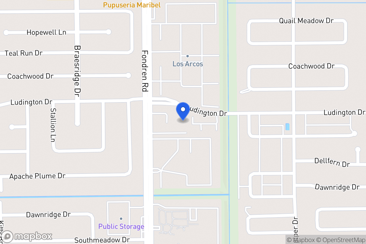 Map of 6655 Ludington Dr, Houston