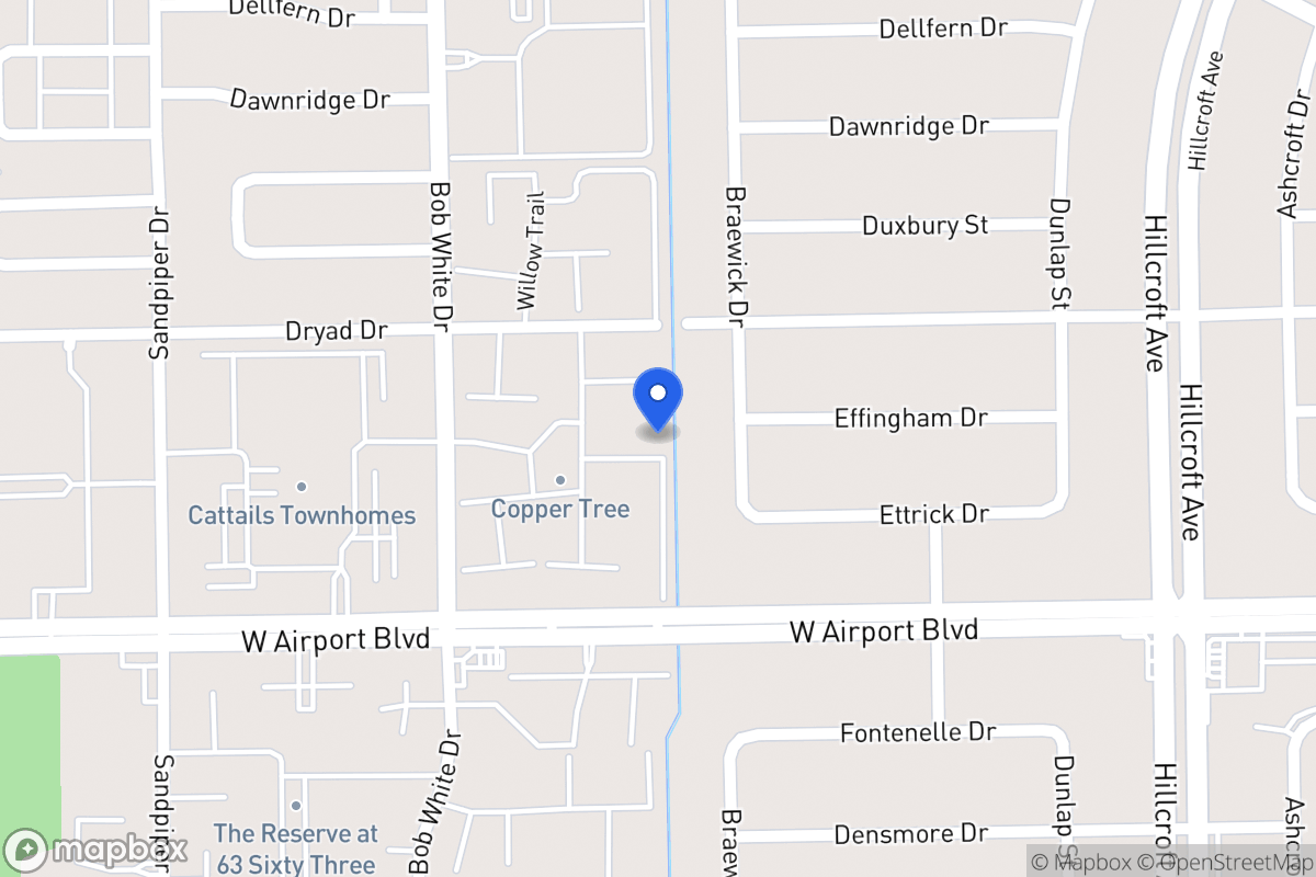 Map of 6139 Dryad Dr, Houston