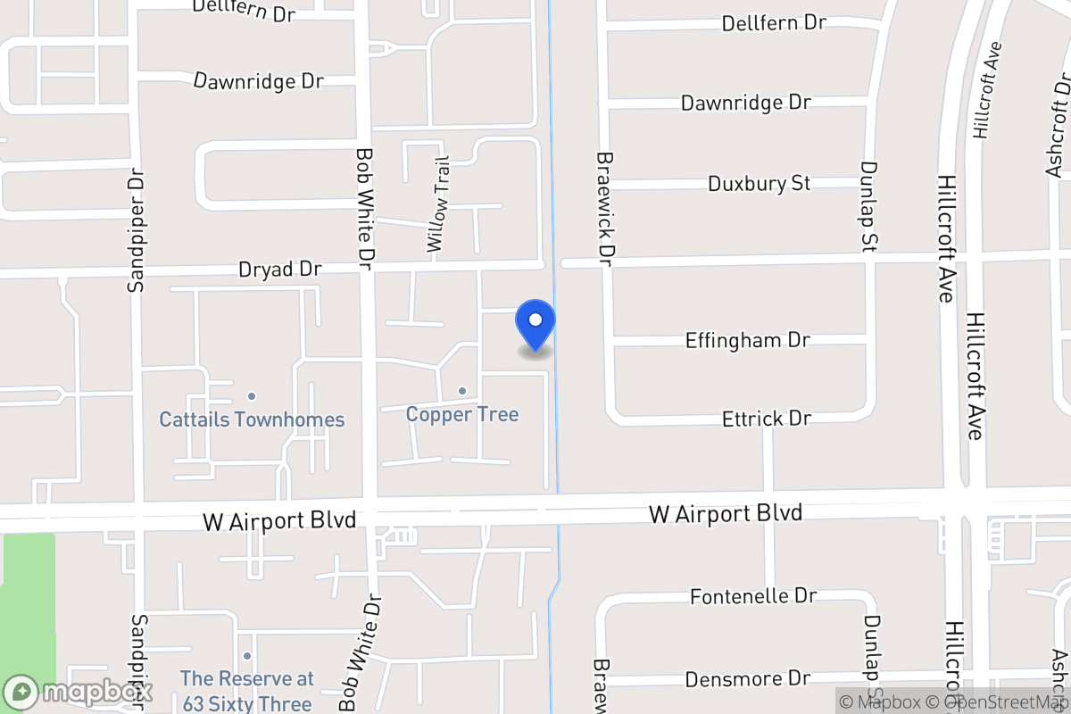 Map of 6141 Dryad Dr, Houston