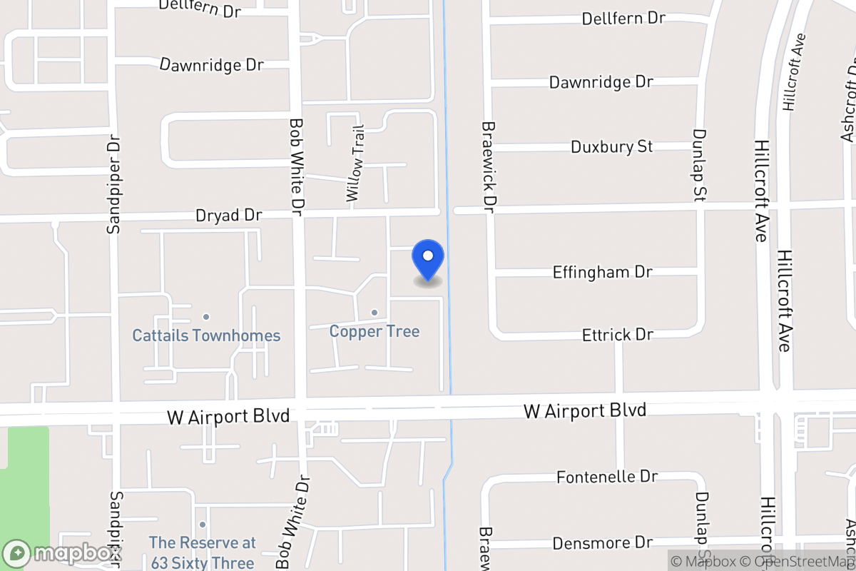 Map of 6143 Dryad Dr, Houston
