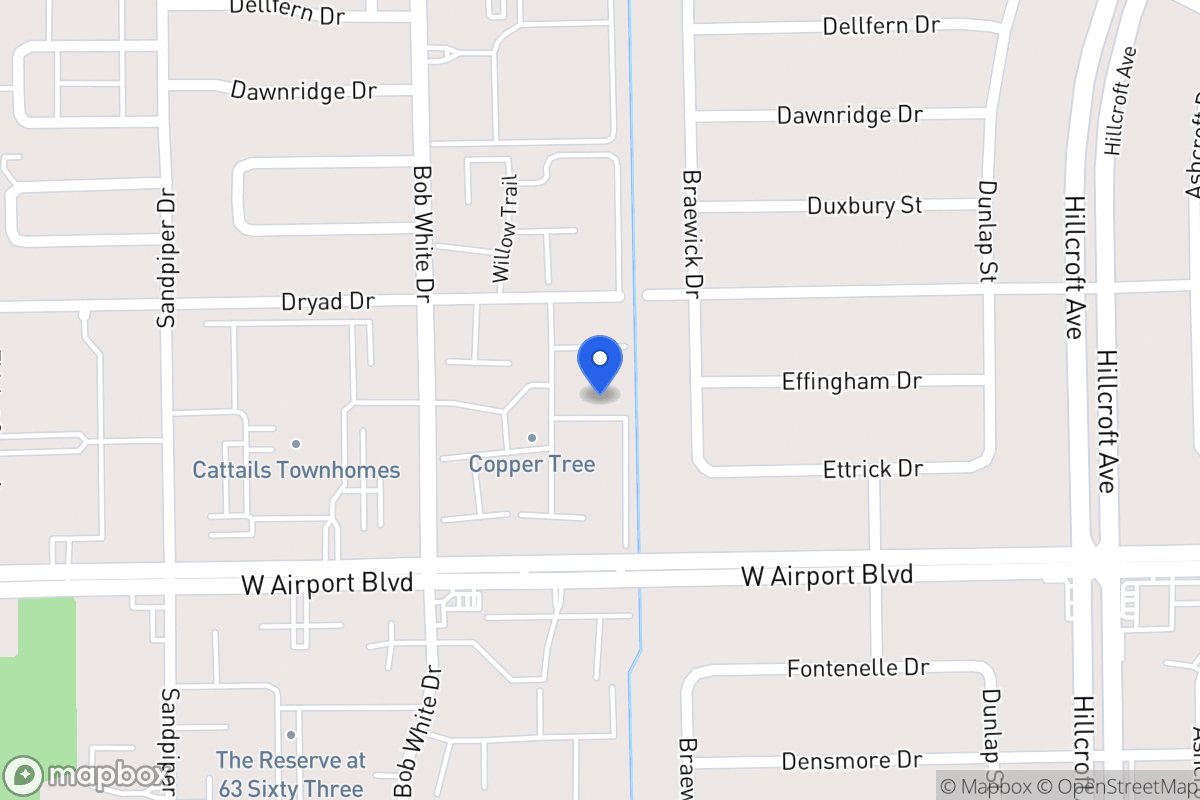 Map of 6145 Dryad Dr, Houston