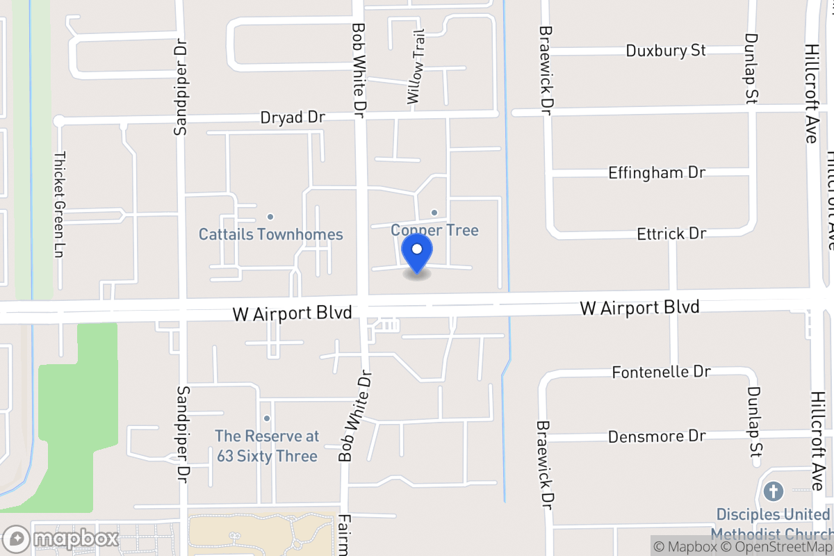 Map of W 6216 Airport Blvd, Houston