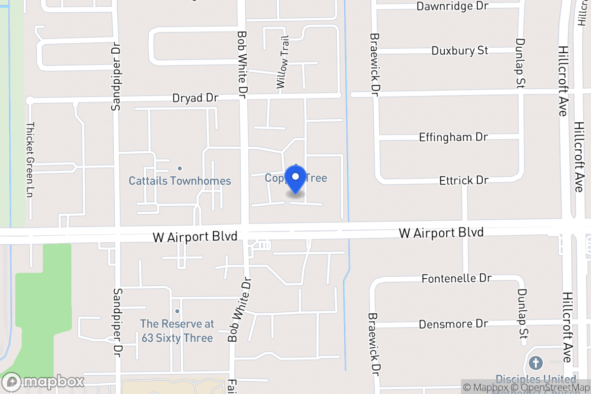 Map of W 6172 Airport Blvd, Houston