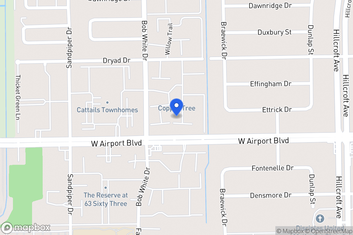 Map of W 6174 Airport Blvd, Houston