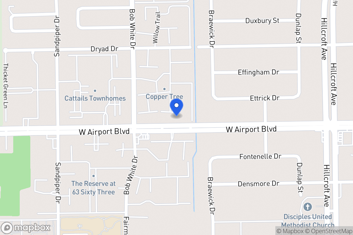 Map of W 6156 Airport Blvd, Houston