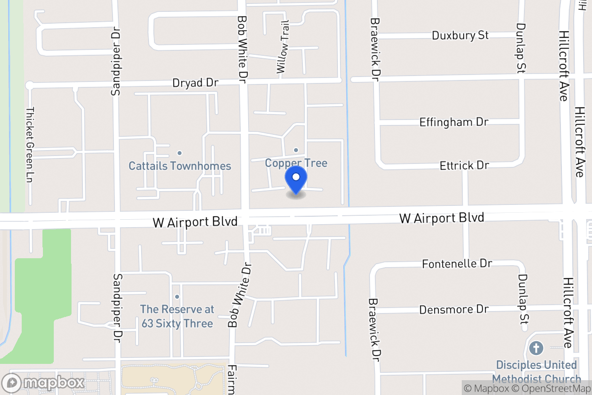 Map of W 6168 Airport Blvd, Houston