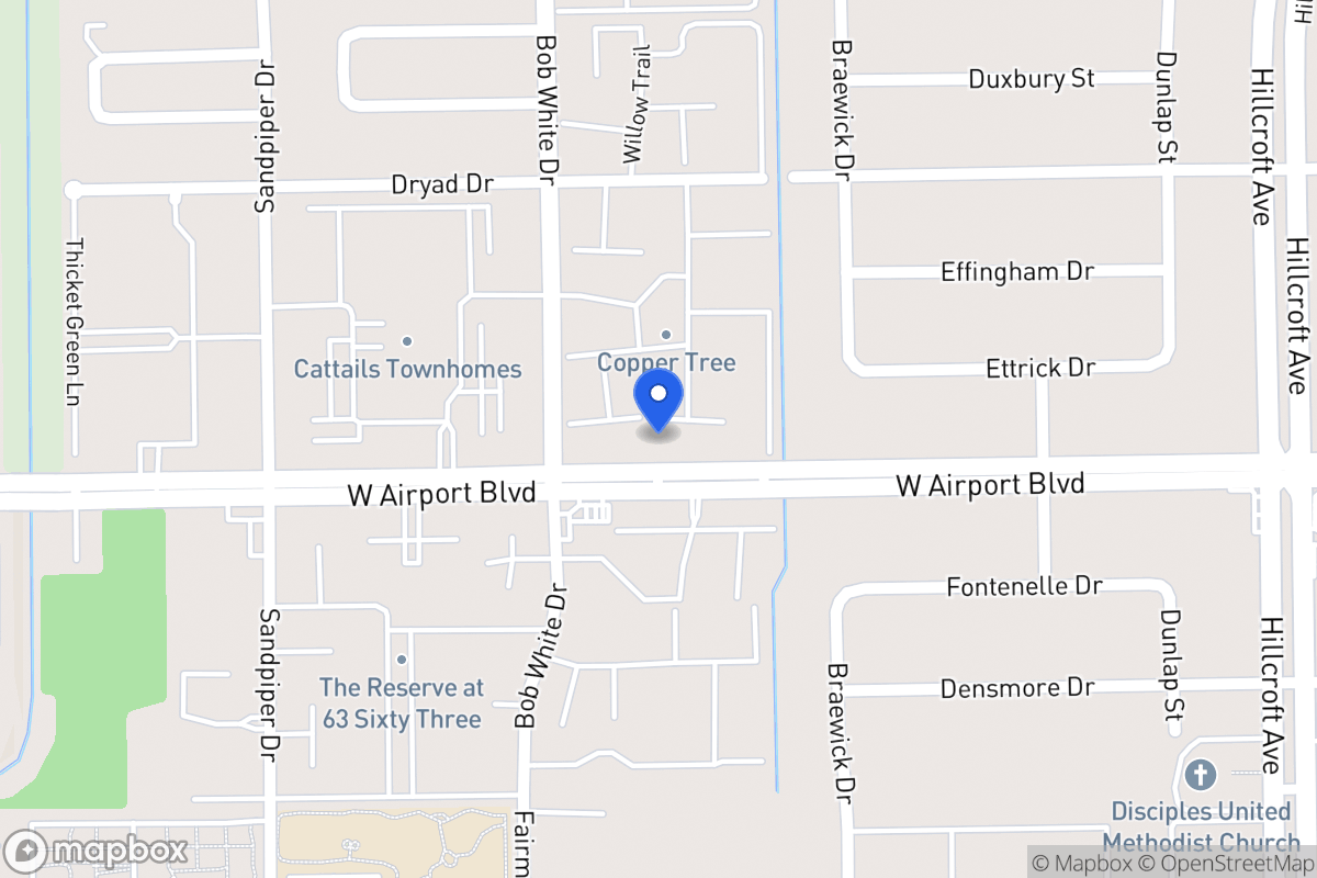 Map of W 6170 Airport Blvd, Houston