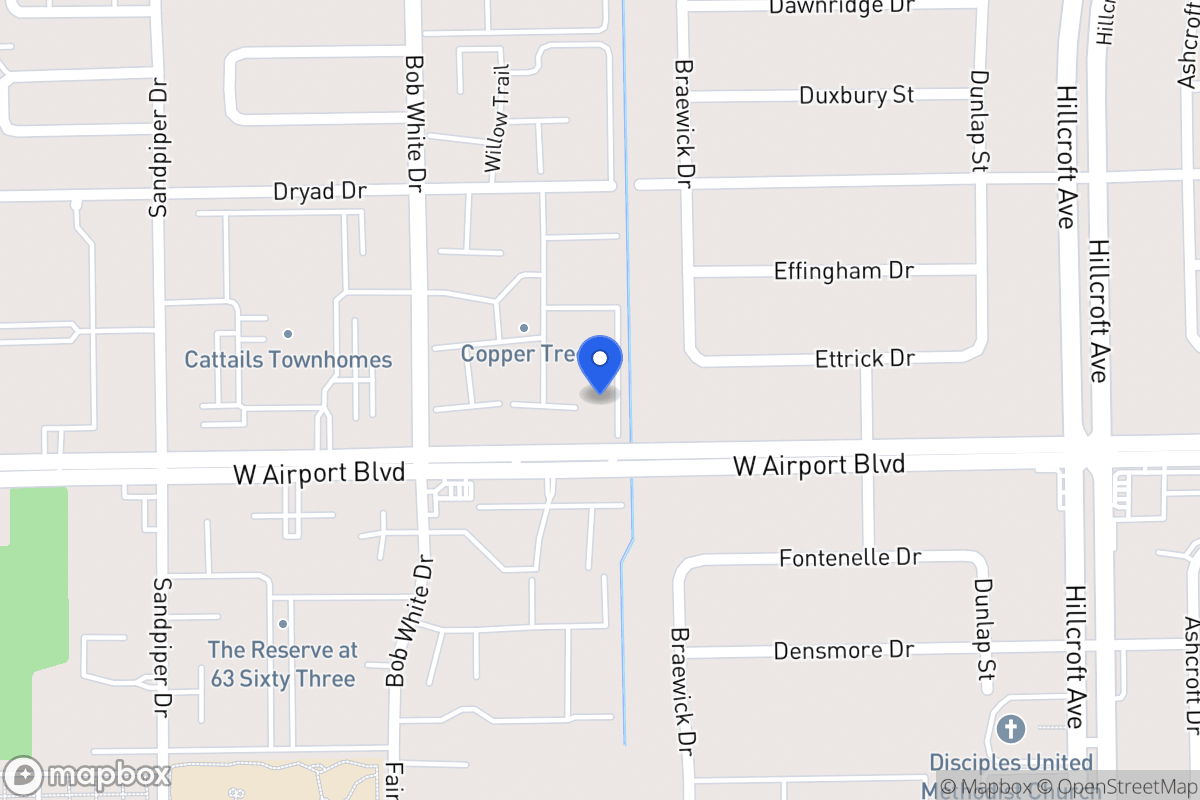 Map of W 6110 Airport Blvd, Houston