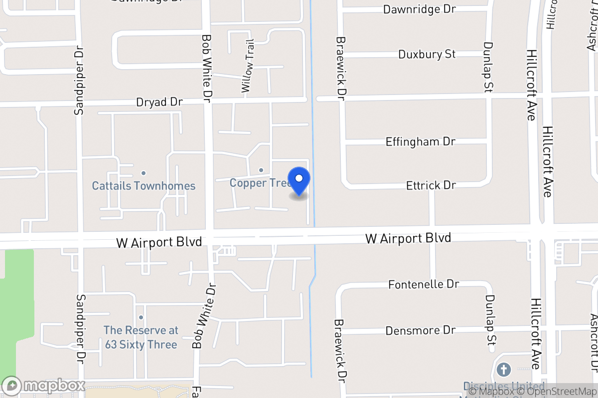 Map of W 6114 Airport Blvd, Houston