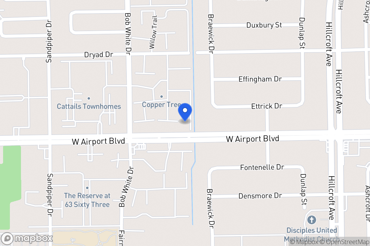 Map of W 6102 Airport Blvd, Houston