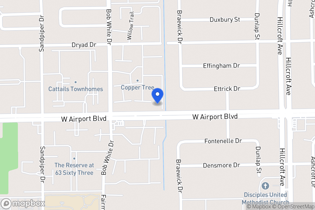 Map of W 6104 Airport Blvd, Houston