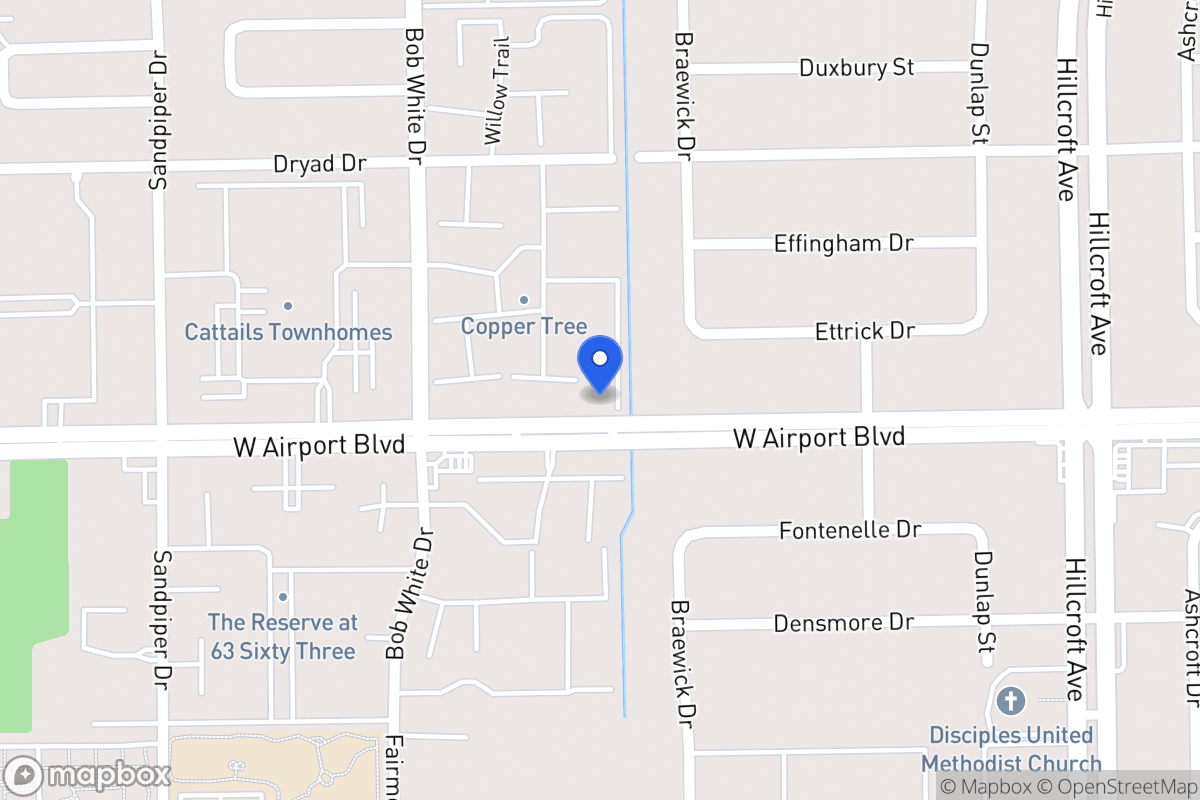Map of W 6106 Airport Blvd, Houston