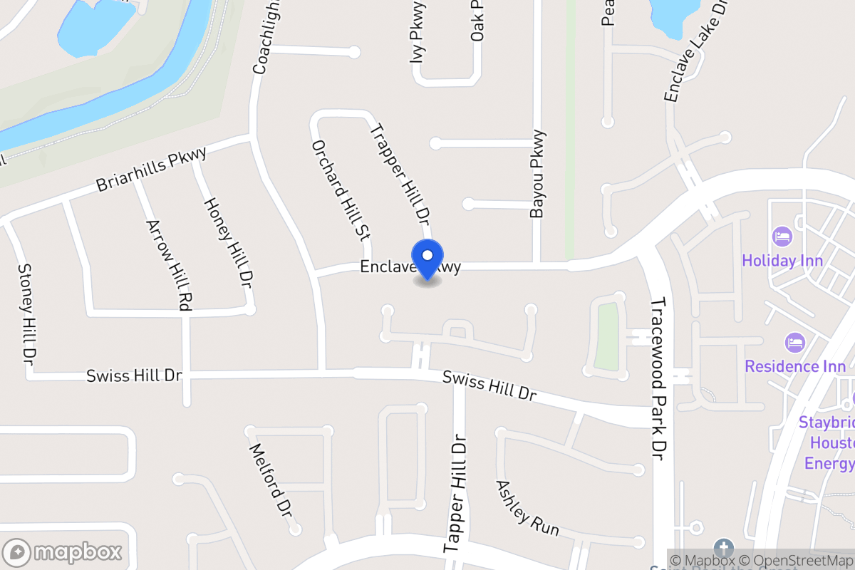 Map of 934 Enclave Pky, Houston