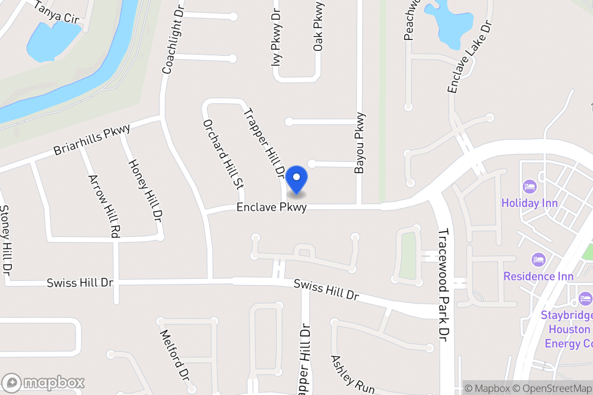 Map of 1059 Trapper Hill Dr, Houston