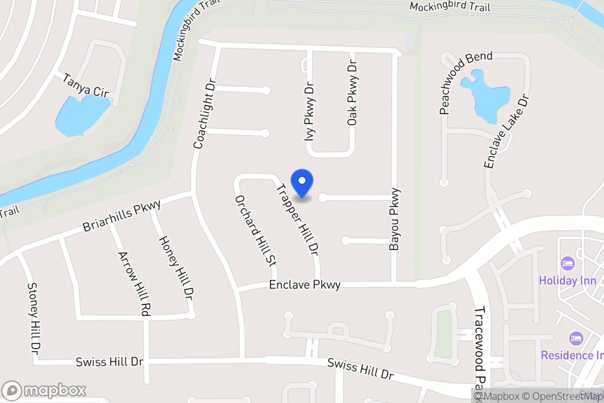 Map of 1031 Trapper Hill Dr, Houston